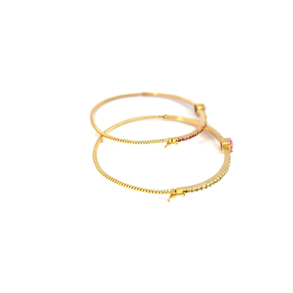 Pulsera aro corazón en zafiro