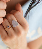 Anillo Vega corazón diamantes