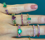 Anillo 5 gemas sandia