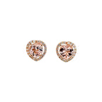 Aretes Felicia morganitas y diamantes - Oro rosa