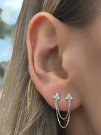 Cascada de diamantes en cadena - Oro blanco