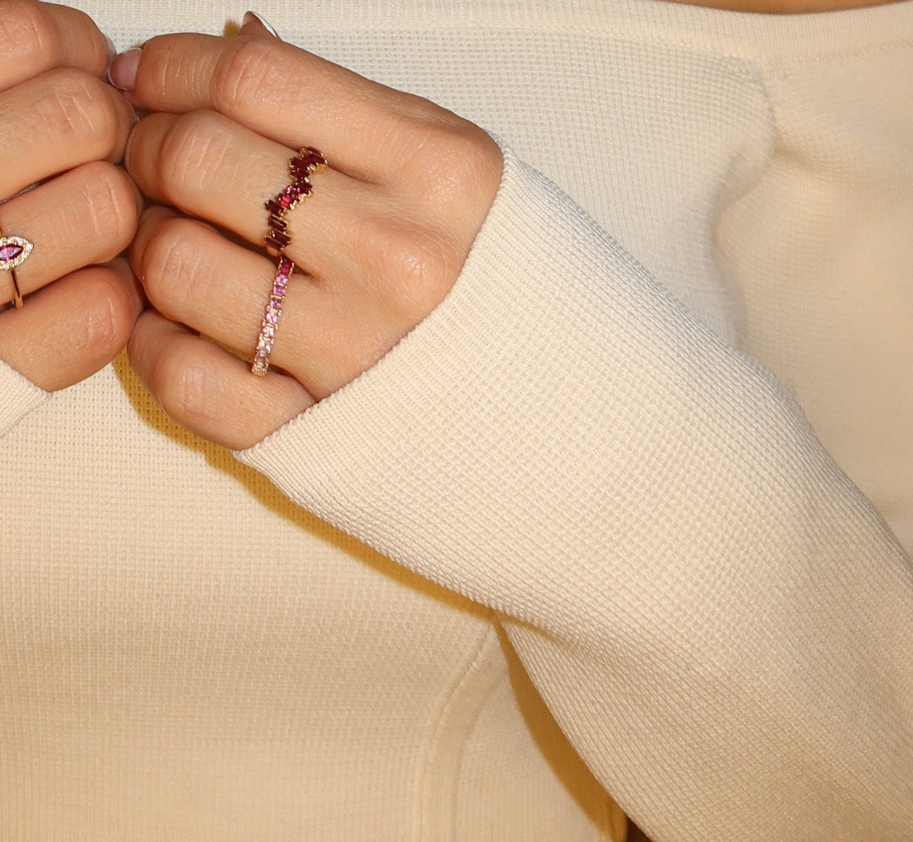 Anillo Crazy rubíes.