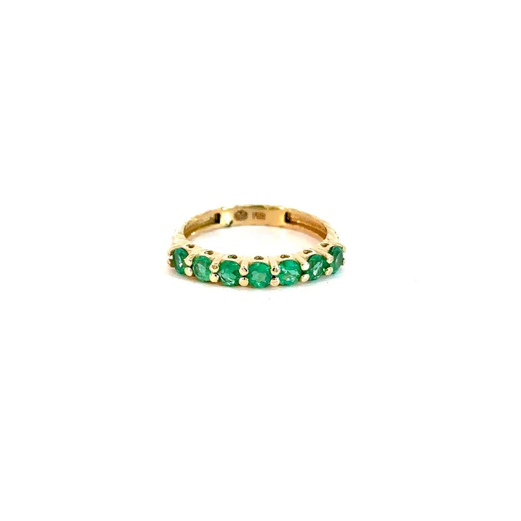 Anillo churumbela oval Zafiros rosados - Oro Amarillo