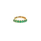 Anillo churumbela oval Zafiros rosados - Oro Amarillo