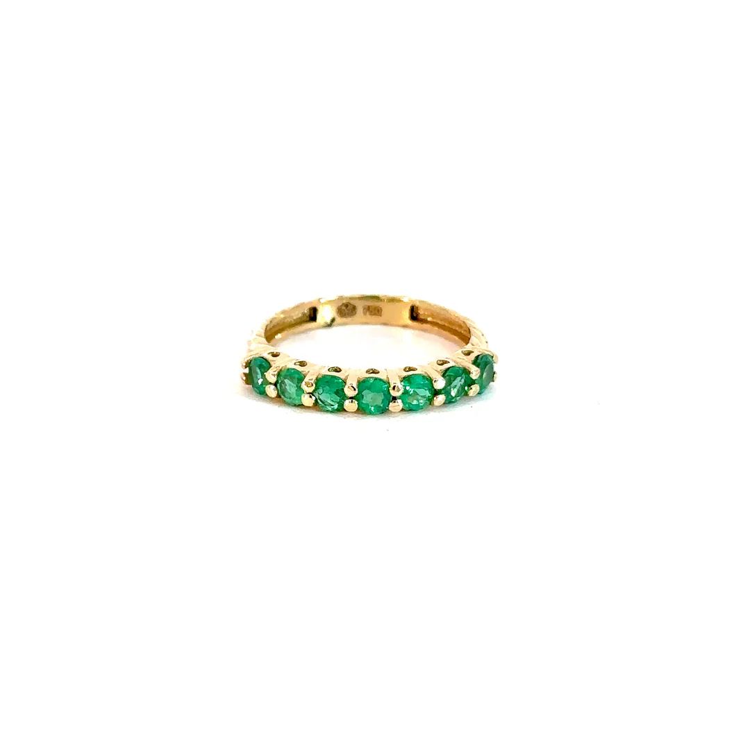 Anillo churumbela oval Zafiros rosados - Oro Amarillo