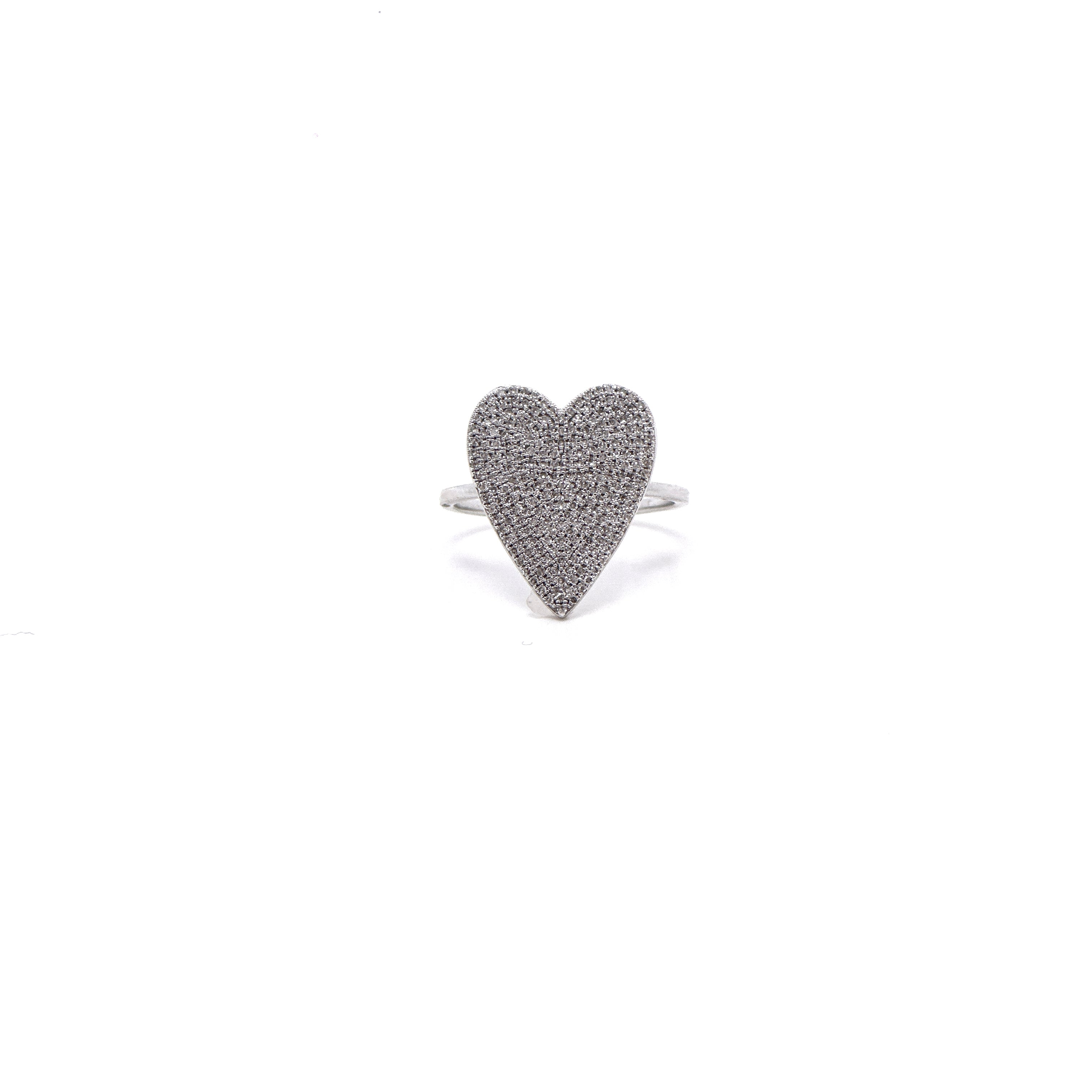 Anillo Vega corazón diamantes