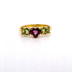 Anillo 5 gemas sandia