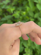 Anillo Antoniette Morganita con diamantes