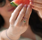 Anillo Turmalina corazón.