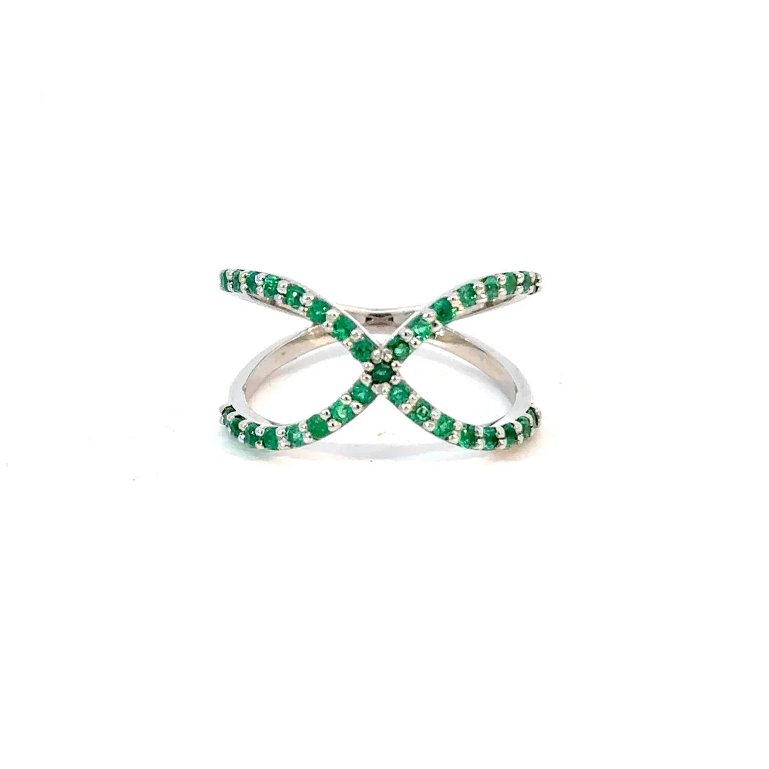 Anillo infinito esmeraldas