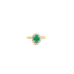 Anillo esmeralda diamantes