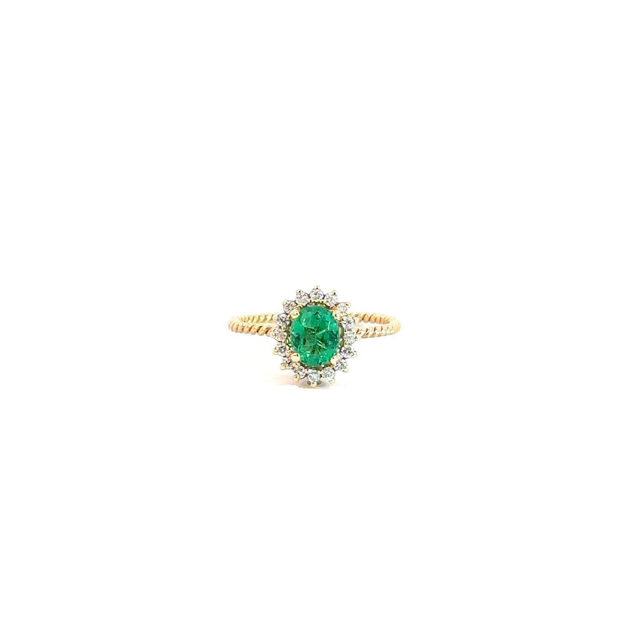 Anillo esmeralda diamantes