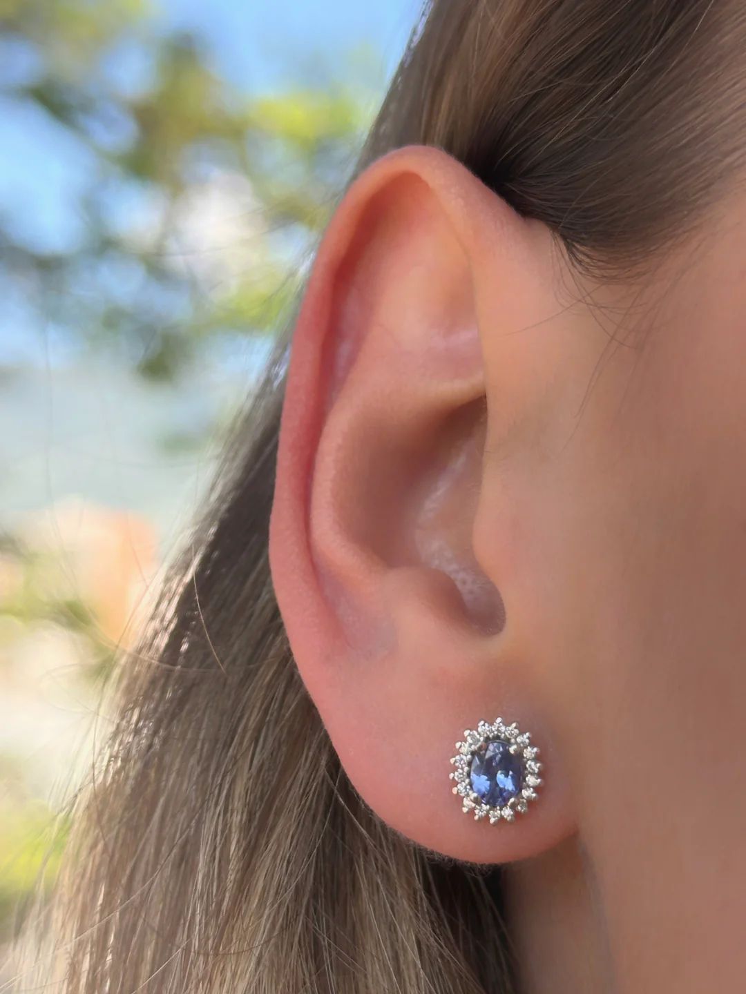 Aretes Antoniette tanzanita 0,82 cts