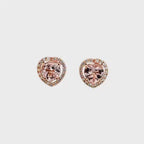 Aretes Felicia morganitas y diamantes - Oro rosa
