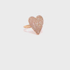 Anillo Vega corazón diamantes