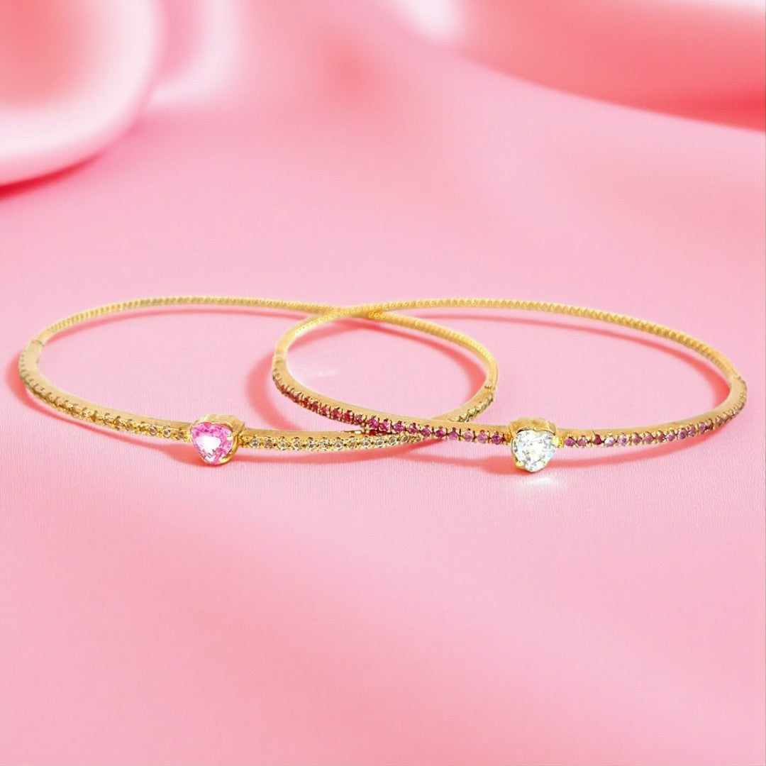 Pulsera aro corazón en zafiro